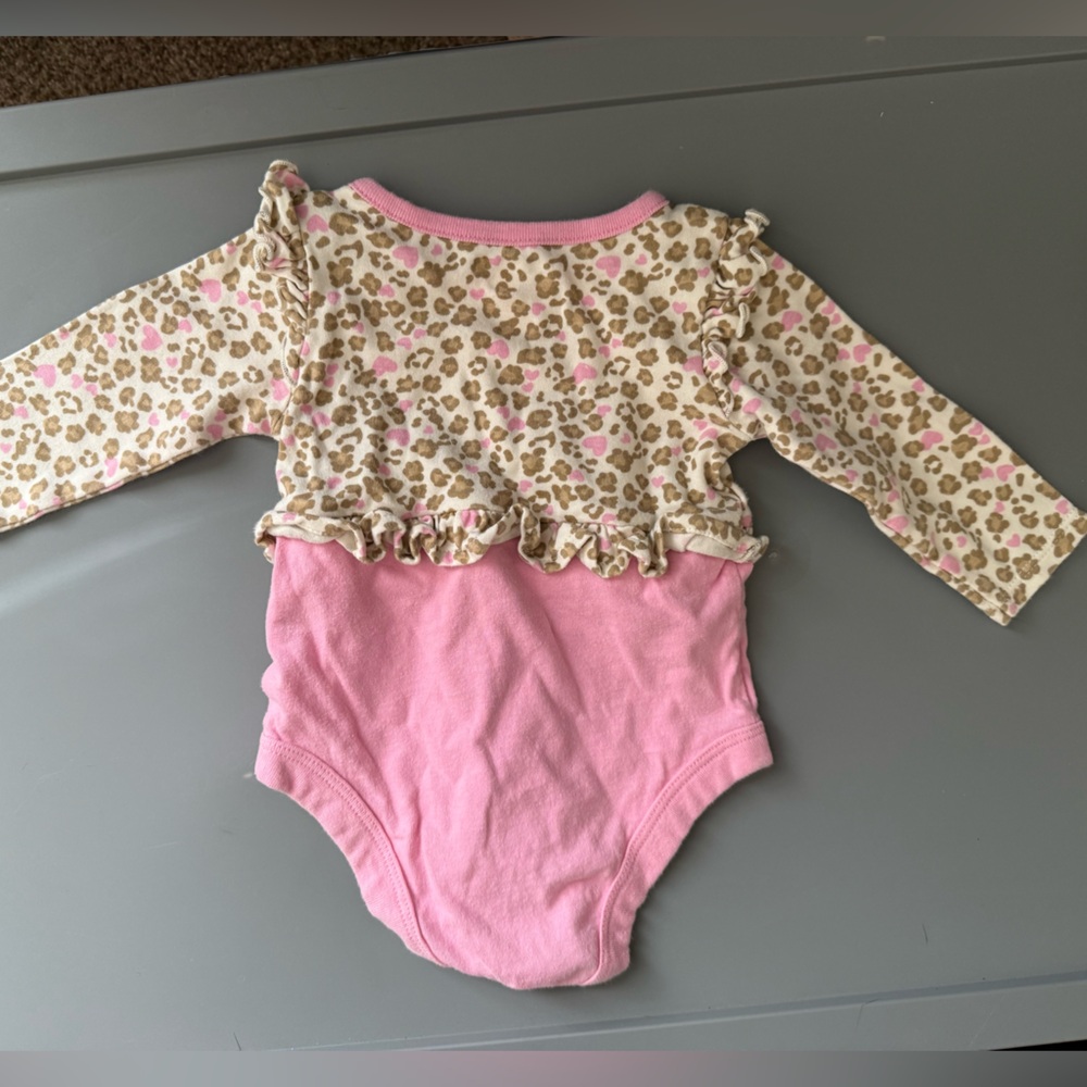 Garanimals Pink and Leopard Baby Bodysuit